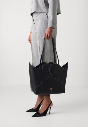 Pinko, HEART TOTE - Bolso de mano - black/antique gold-coloured