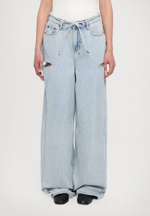 BAGGY ROLLIN KUT OUT - Wide leg - light blue
