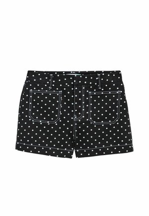 TALL FIT - POLKA DOT PATCH POCKET  - Short en jean - black