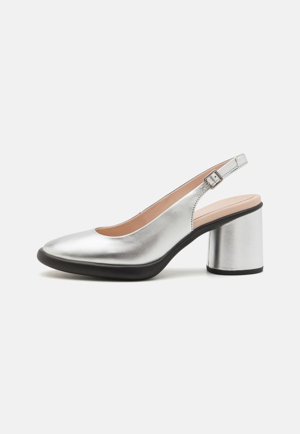 SCULPTED - Platform heels - pure silver