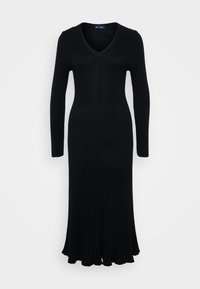 MIDI DRESS - Strikket kjole - true black