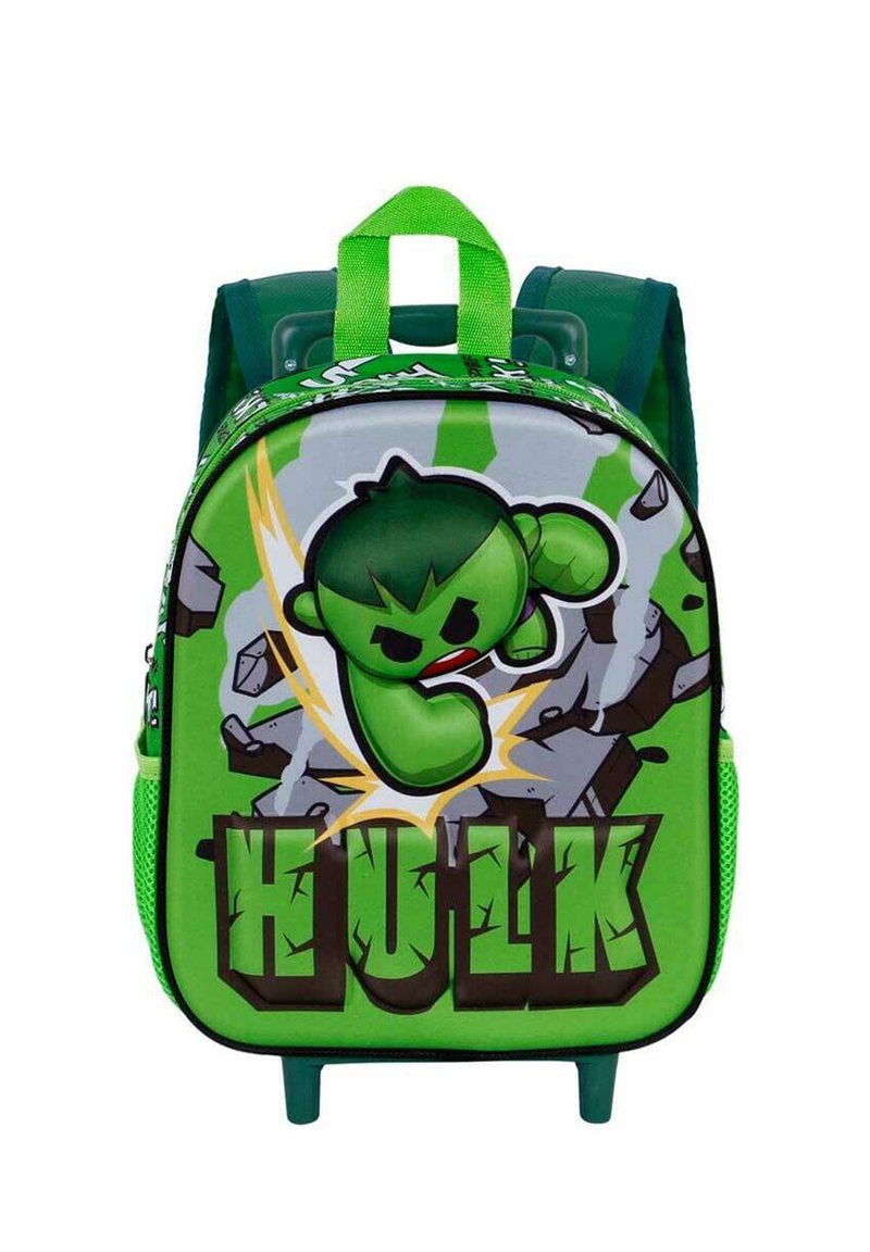 Karactermania CAPTAIN AMERICA FIRST SMALL 3D RUCKSACK WITH WHEELS - Trolley - Hulk green