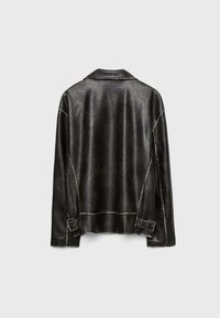 Stradivarius Imiteret læderjakke - black