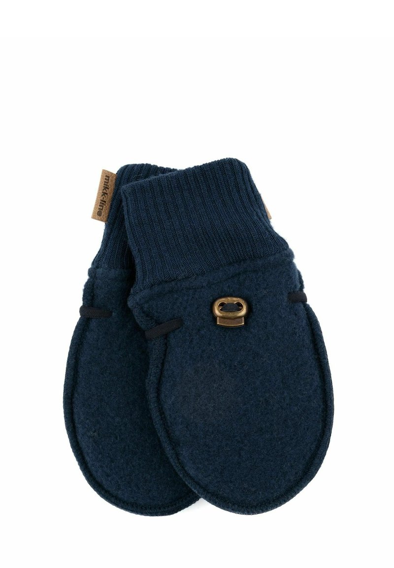 Mornarsko modre rokavice iz mehke filca z rebrastimi manšetami. Imajo zlat ton gumb in črne elastične dodatke za varen oprijem.