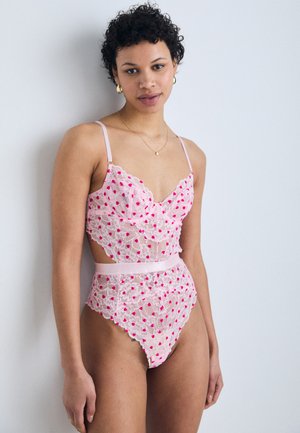 Ann Summers HOLD ME TIGHT PLANET BODY FLOCKED HEART - Body - pink