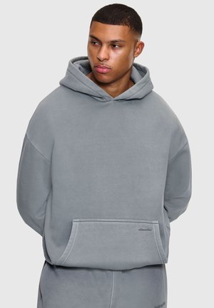Dropsize, DROPSIZE SUPER HEAVY BLANK HOODIE - Jersey con capucha - acid washed grey