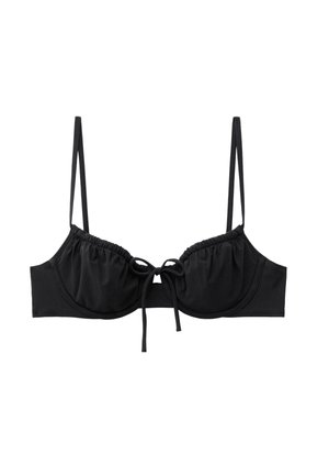 & OTHER STORIES, & OTHER STORIES BOW-DETAIL UNDERWIRE BIKINI TOP - Gornji dio bikinija - black