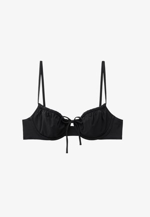 & OTHER STORIES, & OTHER STORIES BOW-DETAIL UNDERWIRE BIKINI TOP - Gornji dio bikinija - black