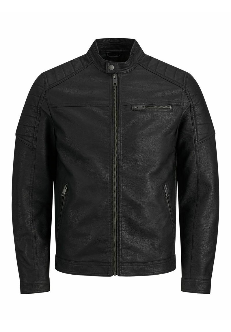 Jack & Jones Chaqueta de cuero sintético negro