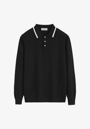 FRILIVIN, POLO À MANCHES LONGUES - Pullover - noir