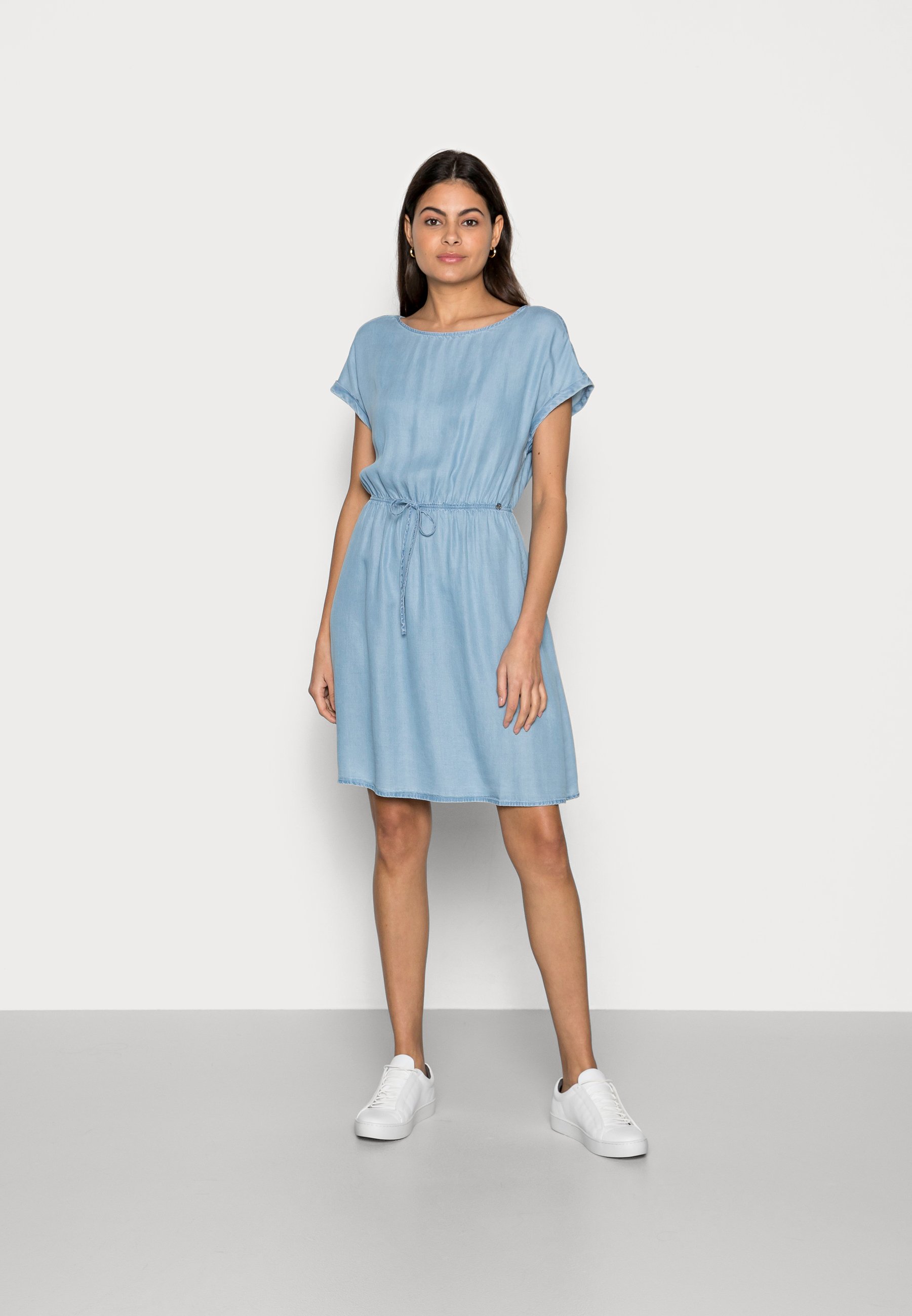 TOM TAILOR DENIM DENIM MINI DRESS - Jeanskleid - light stone bright blue  denim/light-blue denim - Zalando.at