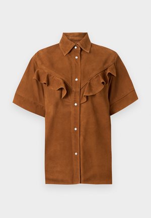 SHANNON SHIRT - Blúzka so zapínaním na gombíky - brown