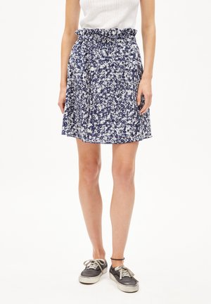 FILIZAA MOSAIC LINO - A-line skirt - night sky