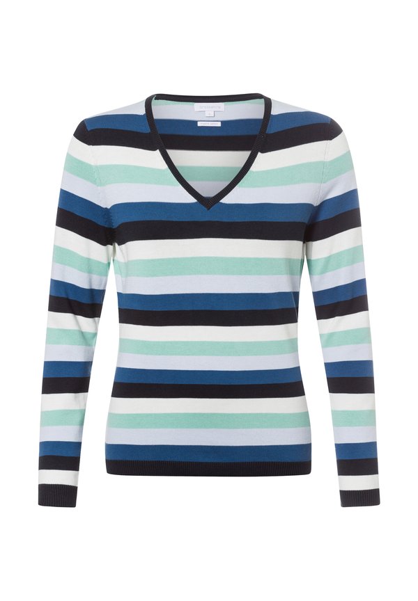 Strickpullover - marine mehrfarbig