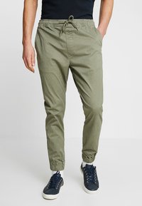 Solid SDSLIM SLIM FIT - Trousers - dusty oliv