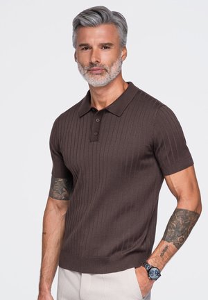 Ombre, POLO SHIRT OM-POSS-0180 - Polo - dark-brown