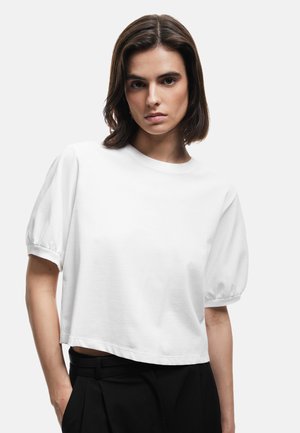BACK BOW DETAIL  - T-shirt basic - white