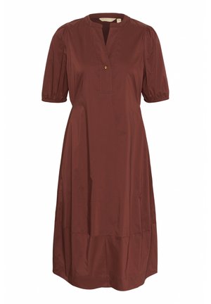Culture, CUANTOINETT SHORT SLEEVE PLACKET - Tričkové šaty - arabian spice