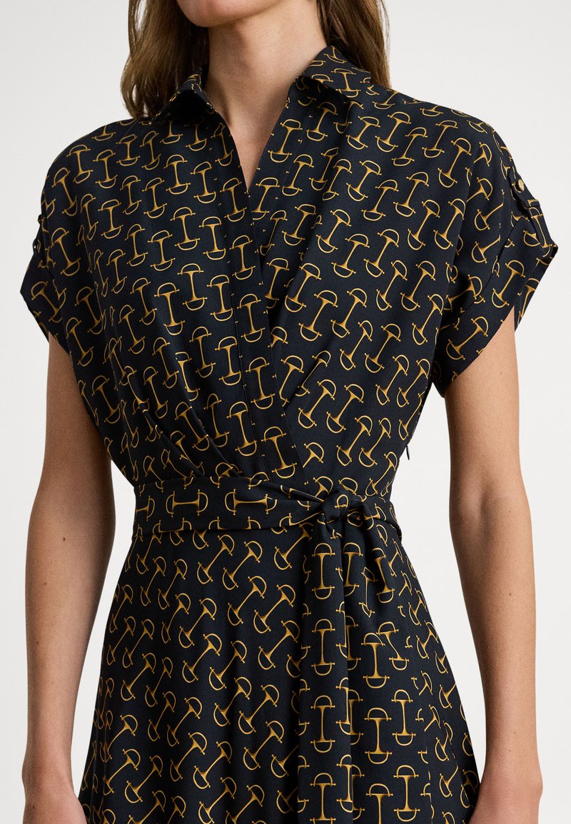slim fit dress slacks 3D Gold Flower Embellished Mini Dress With Black Velvet Detail – RAISA  VANESSA INT main image 0