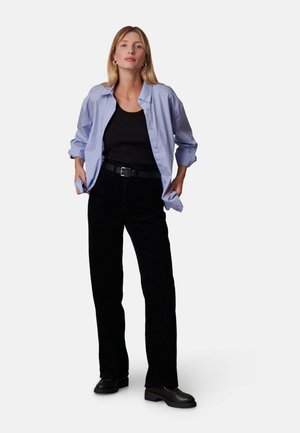 HIGH WAIST LONG WIDE  - Pantalon classique - noir