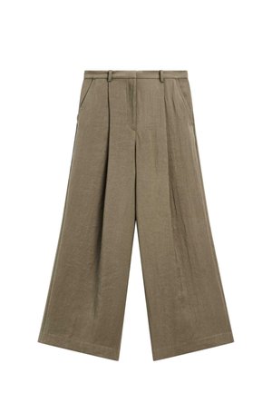 Massimo Dutti CROPPED WITH DARTS  - Pantalon classique - mottled brown