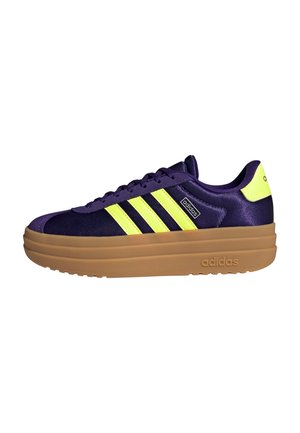 VL COURT BOLD JQ1875 KINDER UNISEX - Walking trainers - collegiate purple   hi res yellow   silver metallic