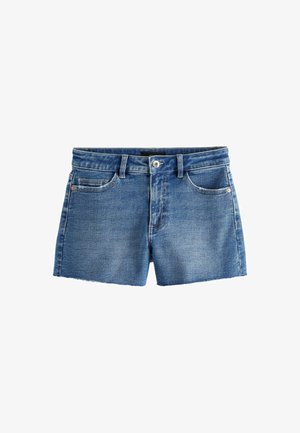 Next SUPER SOFT RAW HEM PETITE - Denimové šortky - mid blue