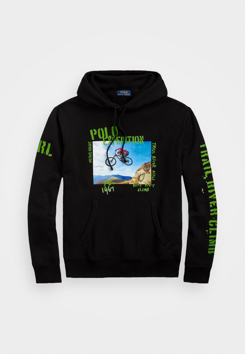 Polo Ralph Lauren FLEECE GRAPHIC HOODIE - Sweatshirt - black/noir -  ZALANDO.FR