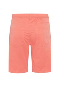 Koraalkleurige katoen shorts met een relaxte pasvorm, een elastische tailleband en twee achterzakken. Kenmerkt een recht gesneden ontwerp en minimale stiksels.