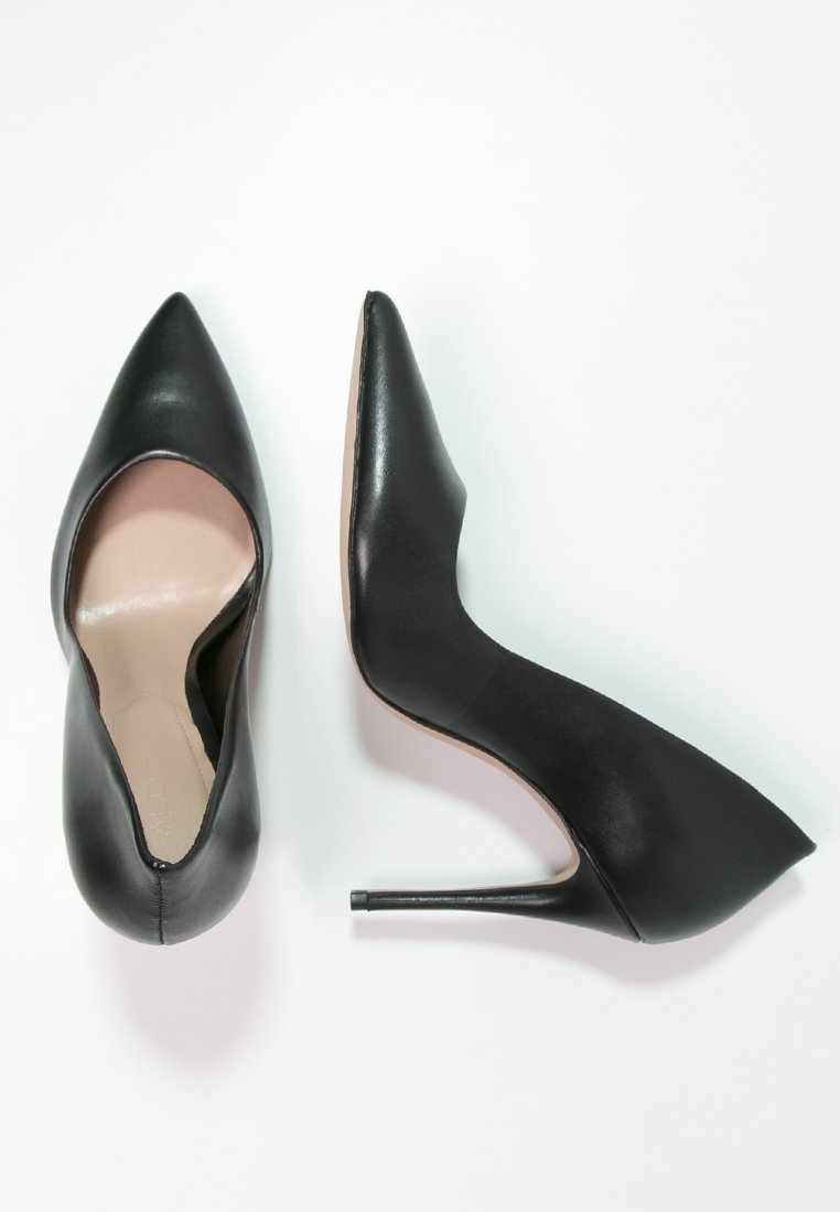 aldo black patent heels