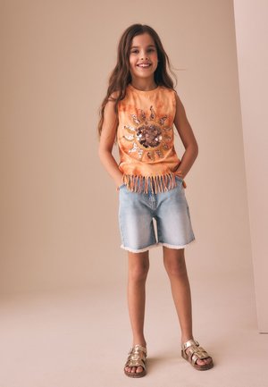 Next, REGULAR FIT - FRINGE SEQUIN VEST  . - Top - orange sun
