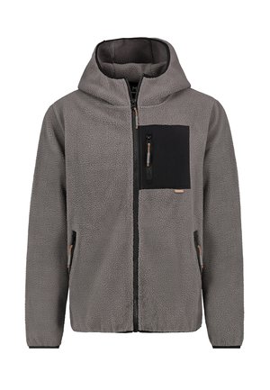 TEDDY MIT KAPUZE - Fleecejacke - middle-grey