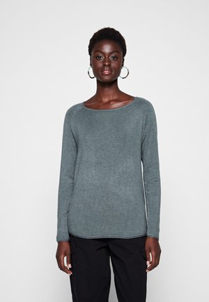 ONLMILA LACY L S LONG - Striktrøjer - balsam green melange