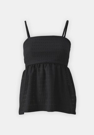 Pieces, PCSULLY PEPLUM STRAP - Μπλούζα - black