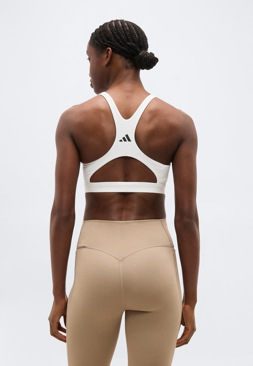 adidas OPTIME ESSENTIALS WORKOUT HIGH SUPPORT - High support sports bra - white — foto 3