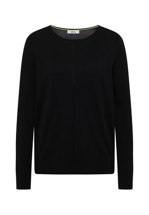 Cecil, BASIC PULLOVER MIT RUNDHALS IN UNIFARBE - Trui - black