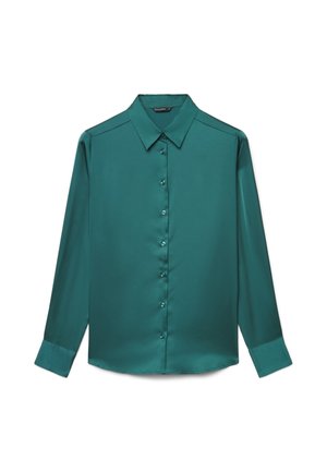 Calliope, CAMICIA TINTA UNITA - Button-down blouse - verde bosco