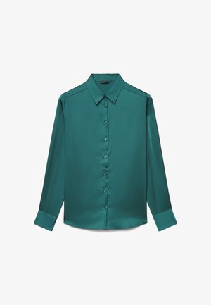 Calliope, CAMICIA TINTA UNITA - Button-down blouse - verde bosco
