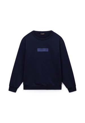 Napapijri NEW BOX LOGO - Sweatshirt - blu marine