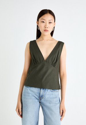 SLEEVELESS V NECK  - Blūze - dark grey