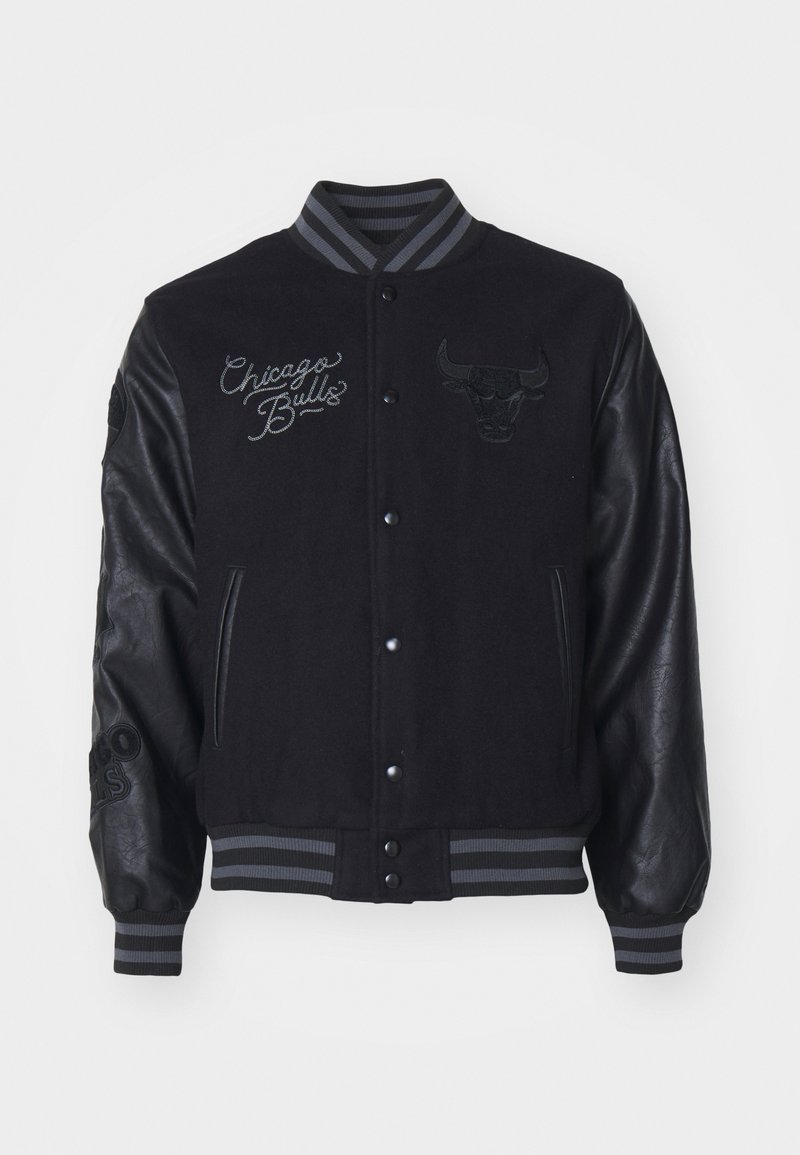 Giacca Moto Biker In Vera Pelle Chicago Bulls – Stile Retrò Letterman, Uomo, Varie Taglie