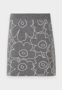 Marimekko VAPAUS PIIRTO UNIKKO - Miniszoknya - dark grey/off white