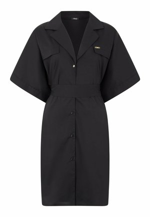 LIU JO, LIU JO SHIRT DRESS WITH BELT - Shirt dress - black