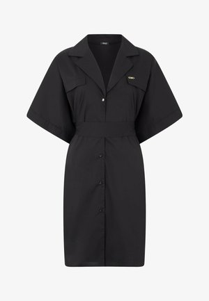 LIU JO, LIU JO SHIRT DRESS WITH BELT - Shirt dress - black