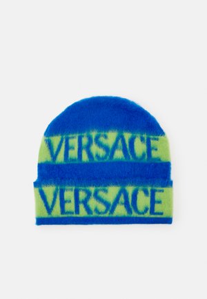 Versace OTHER SERIE LOGO GARZATO UNISEX - Gorro - bluette/verde acido