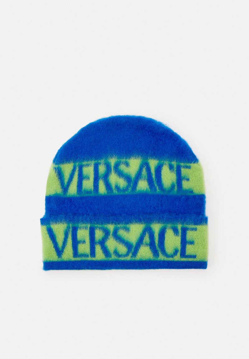 Versace - OTHER SERIE LOGO GARZATO UNISEX - Gorro - bluette/verde acido, Ampliar