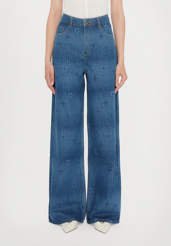 WOMENS LASER WIDE LEG JEAN - Wide Leg - mid wash indigo