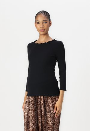 Top s dlhým rukávom - black
