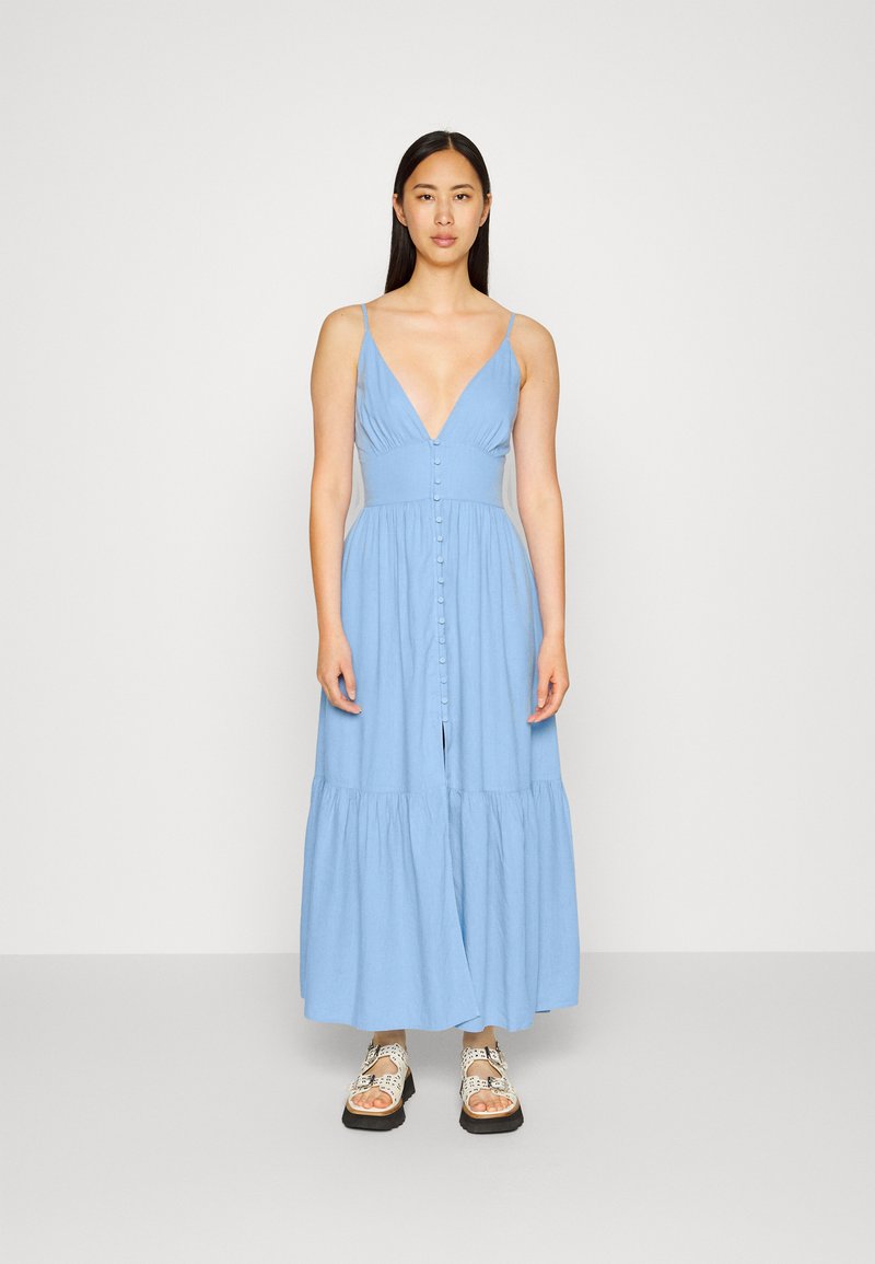 Abercrombie & Fitch PLUNGE DRESS Maxikleid della robbia blue/blau