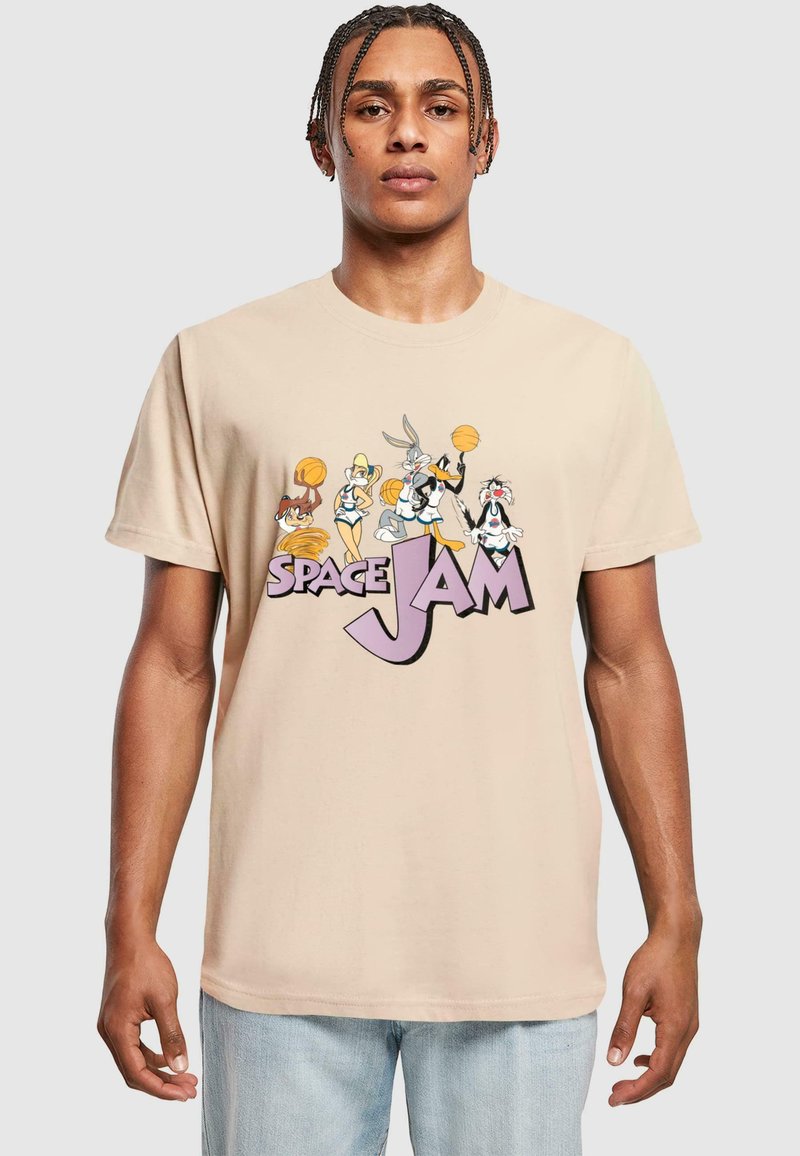 Merchcode T-shirts med print - sand